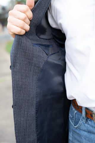 New!! Dark Denim Chino Cowboy Sport Coat