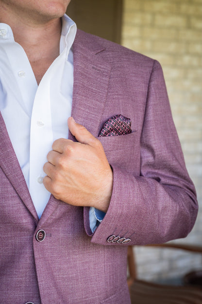 Solid Aggie Maroon Cowboy Sport Coat – Slim Fit Western Jacket