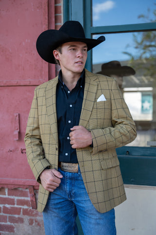 New!! Golden Knights Chino Windowpane Cowboy Sport Coat