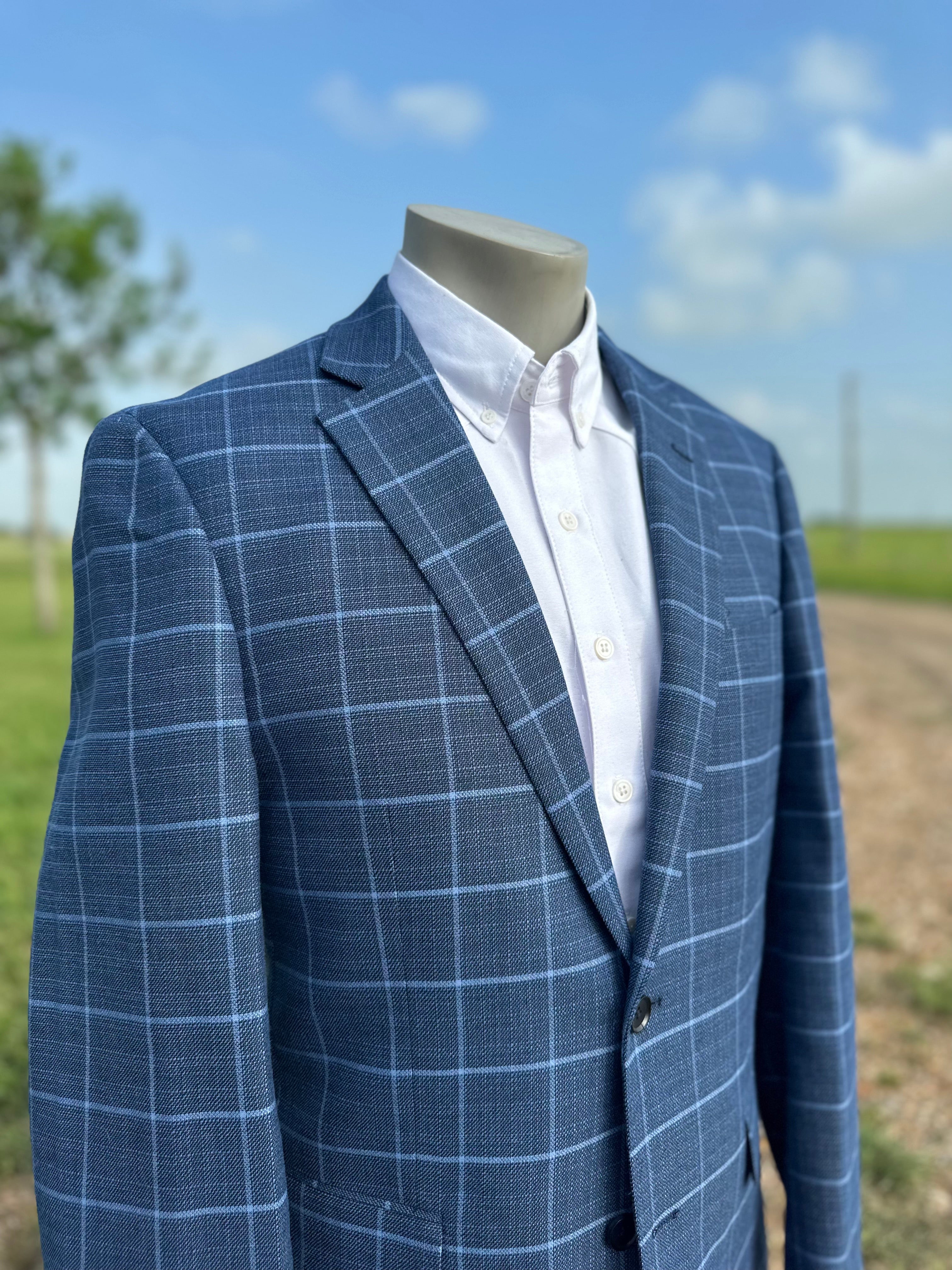 Cody’s Blue Windowpane Cowboy Sport Coat