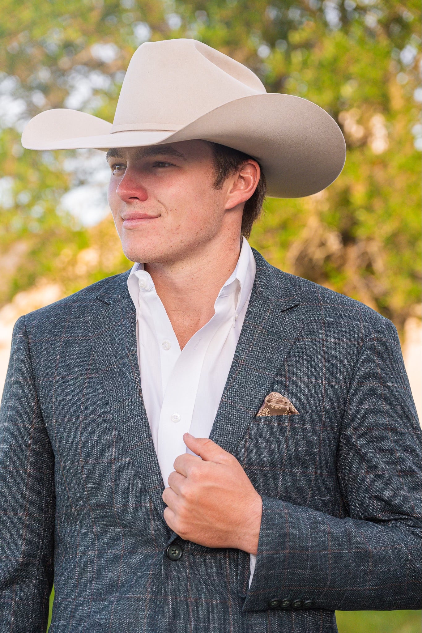 Dark Green with Tan Detail Cowboy Sport Coat – Classic Western Lifestyle Jacket