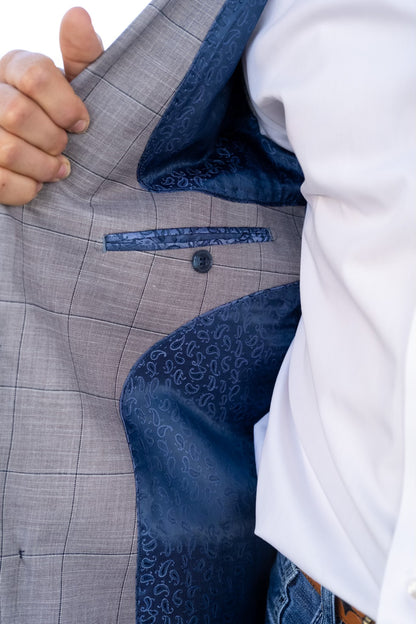 Flint Gray Long Cut Cowboy Sport Coat – Tailored Western Lifestyle Jacket