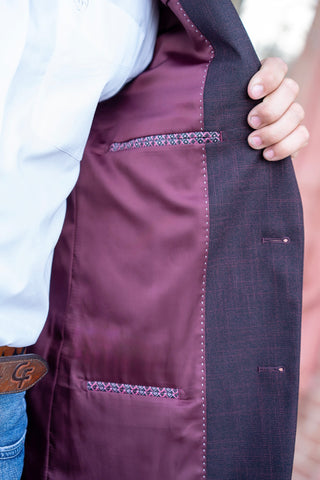 New!! Deep Burgundy Cowboy Sport Coat