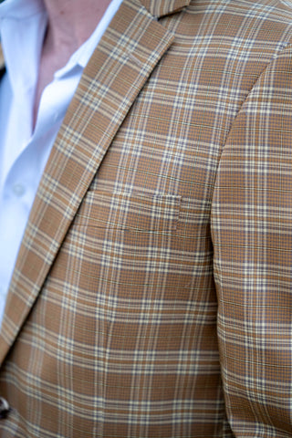 Yukon Gold Cowboy Sport Coat by Espuela Design Co. Lightweight Wool Western Blazer with Modern Athletic Fit