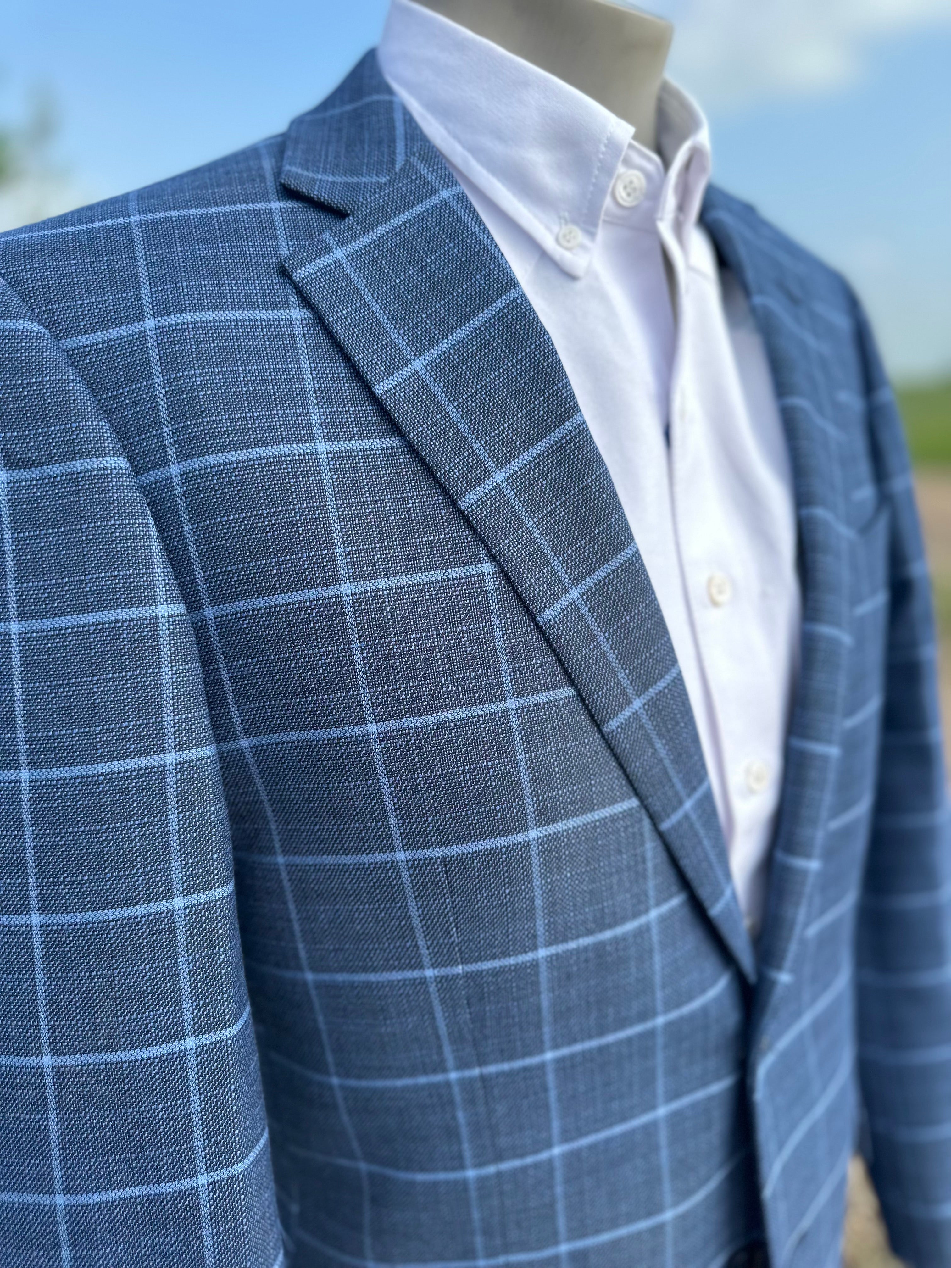 Cody’s Blue Windowpane Cowboy Sport Coat