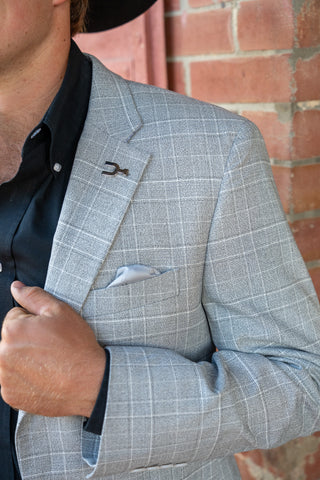 New!! West of Wall Street Grey Cowboy Sport Coat