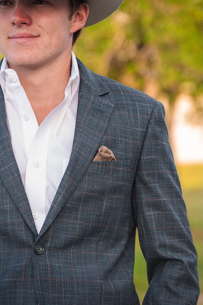 Dark Green with Tan Detail Cowboy Sport Coat – Classic Western Lifestyle Jacket