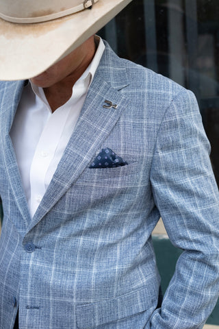 New!! Pebble Beach Windowpane Cowboy Sport Coat