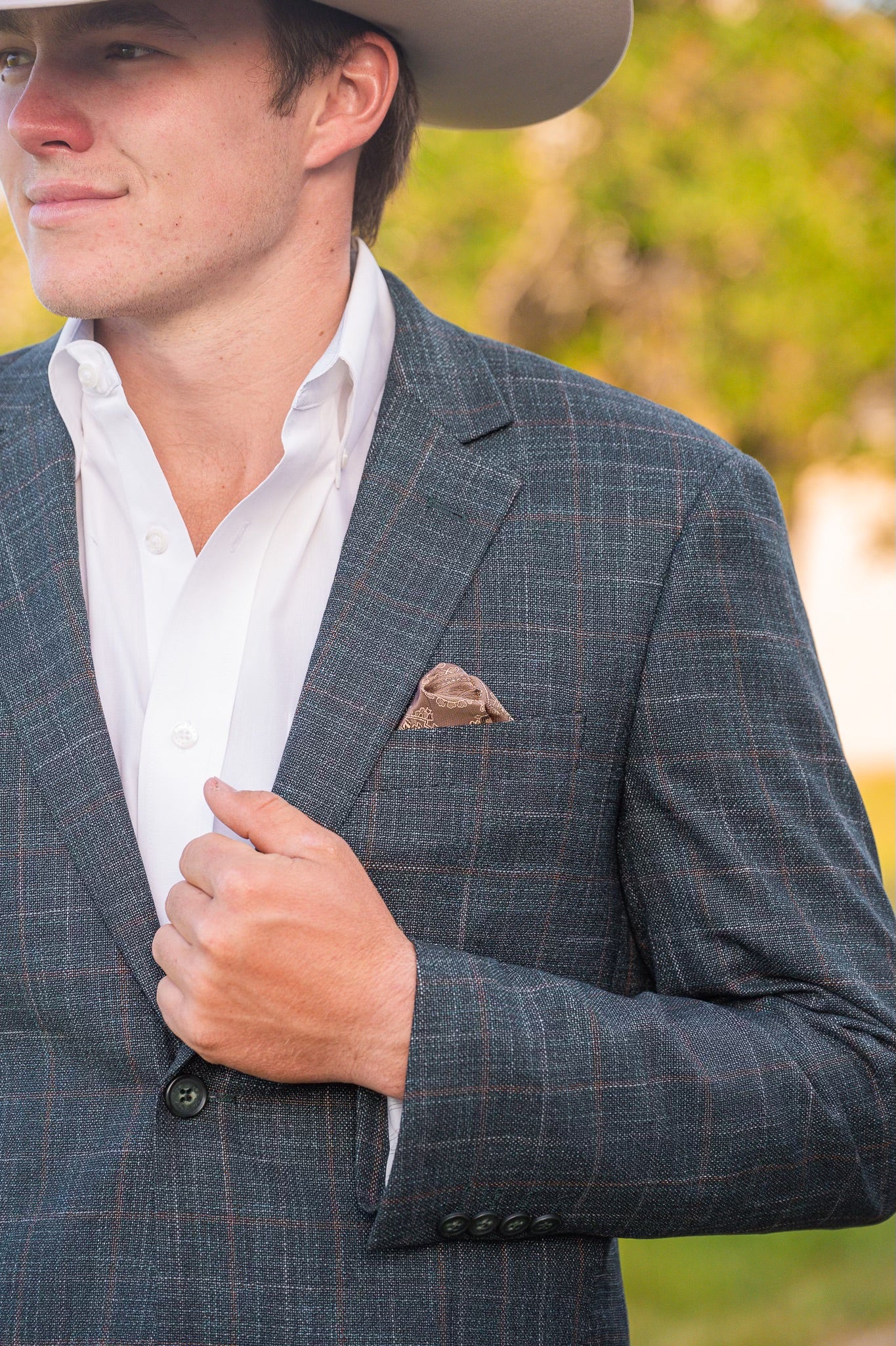 Dark Green with Tan Detail Cowboy Sport Coat – Classic Western Lifestyle Jacket