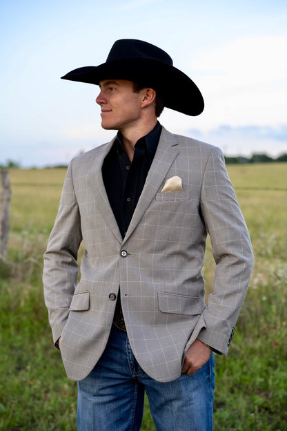 Smokey Houndstooth Cowboy Sport Coat – Timeless Western Tailoring