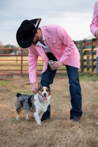 Pink Cadillac Cowboy Sport Coat by Espuela Design Co. Lightweight Western Blazer with Modern Athletic Fit