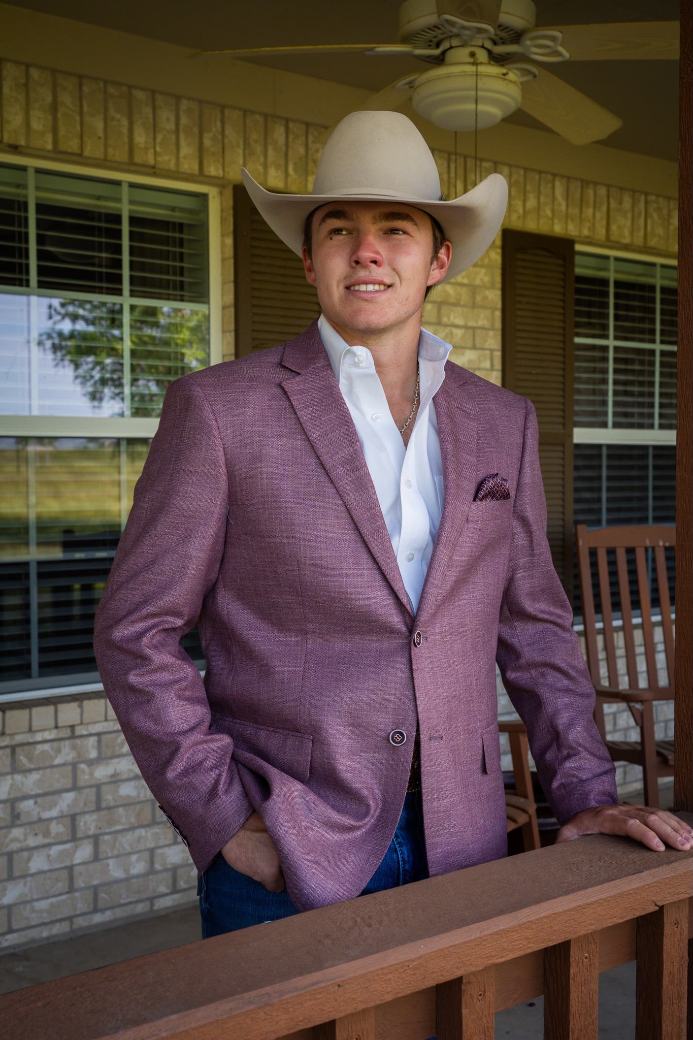 Solid Aggie Maroon Cowboy Sport Coat – Slim Fit Western Evening Jacket