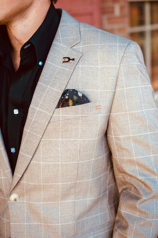 New!! Bone Tan Windowpane Cowboy Sport Coat