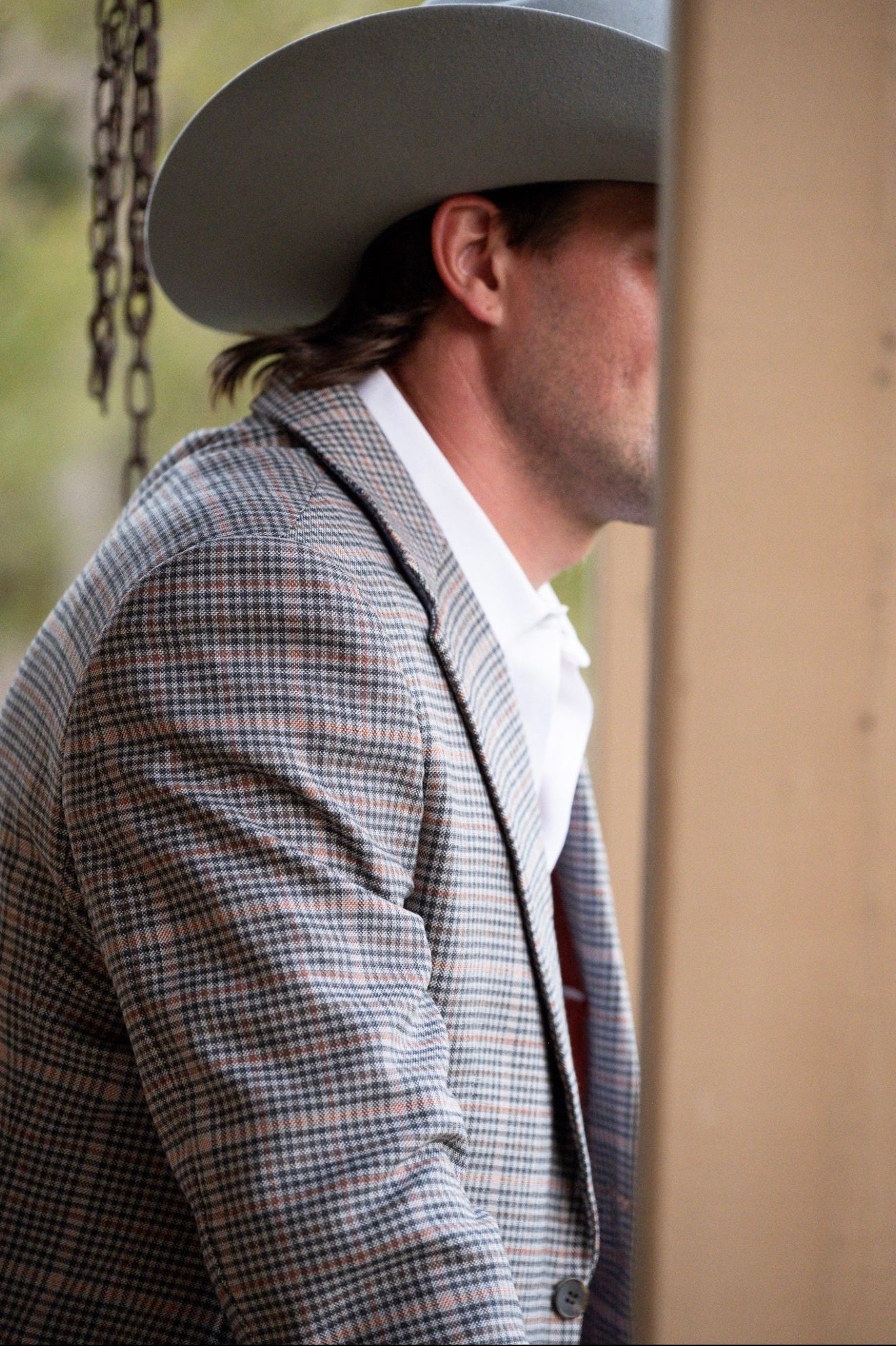 The Saddle Smoke Cowboy Sport Coat – Rust, Grey & Brown Plaid