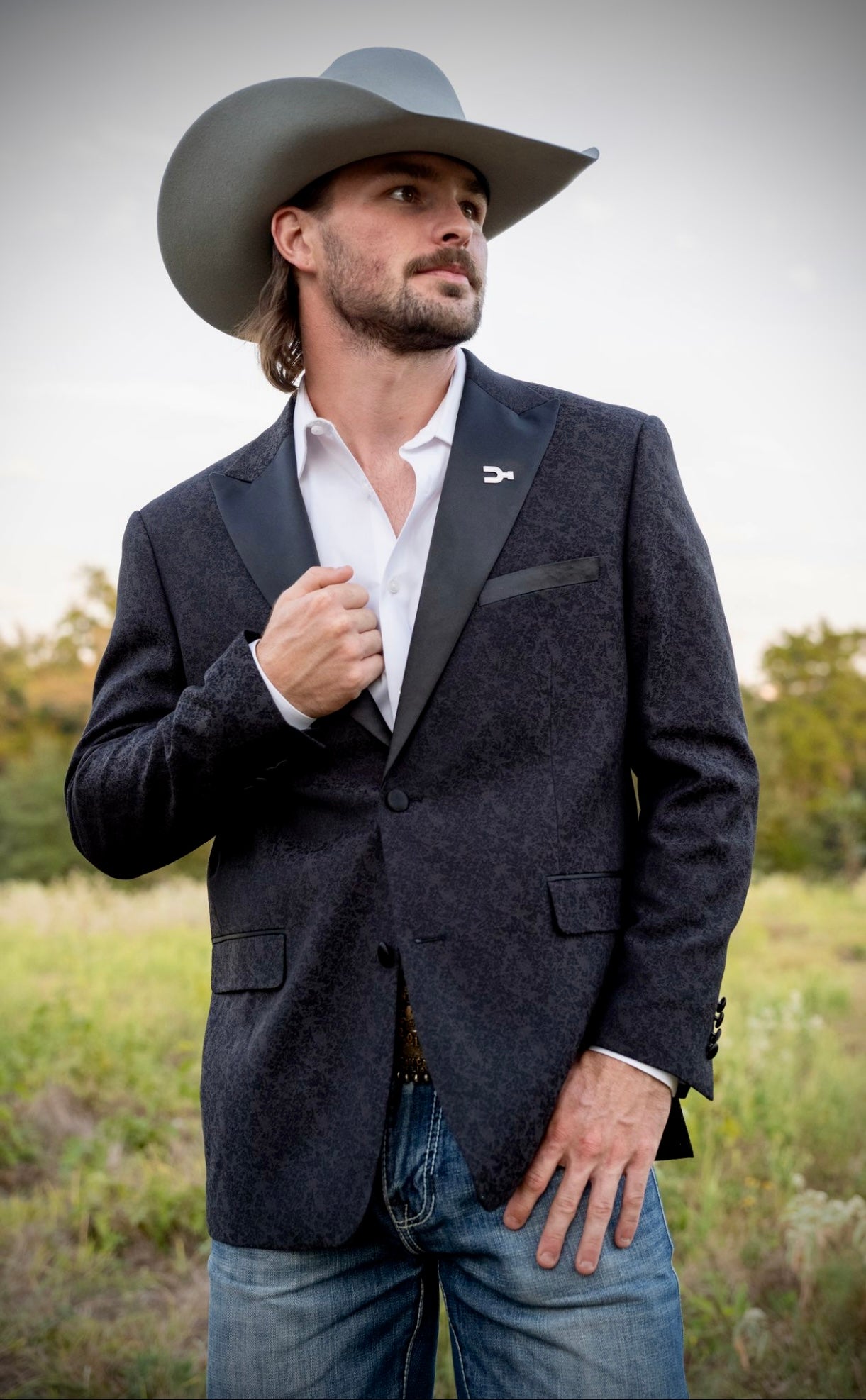 The Midnight Cowboy Sport Coat – Slim Fit Formal Black